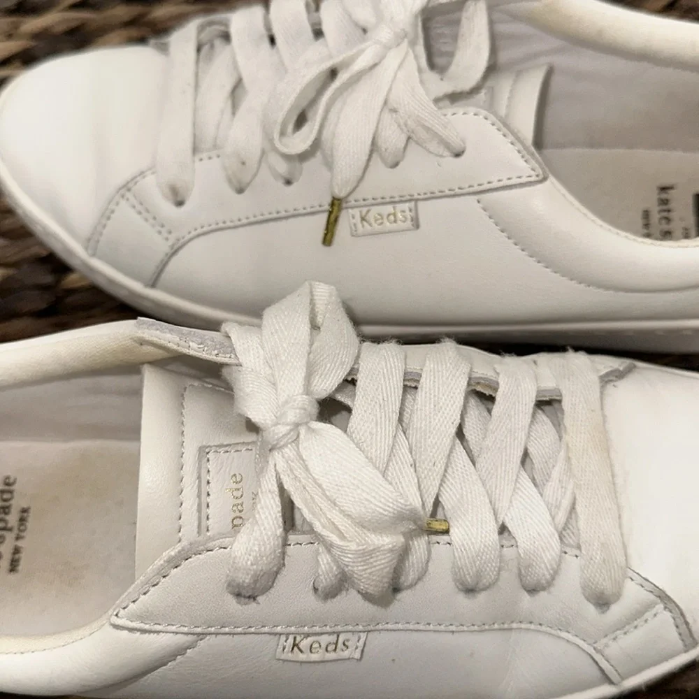 Keds x Kate Spade New York Ace leather white sneakers size‎ 7